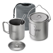Load image into Gallery viewer, Titanium 750ml Pot 420ml Water Cup